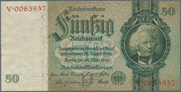 Deutschland - Deutsches Reich Bis 1945: 50 Reichsmark 1933 Ro 175a, Seltene Variante Mit Unterdruckb - Otros & Sin Clasificación