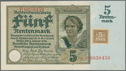 Deutschland - Deutsches Reich Bis 1945: 5 Rentenmark 1926 Mit Marke Von 1948 Ro 332a, In Erhaltung: - Otros & Sin Clasificación