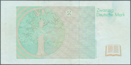 Deutschland - Bank Deutscher Länder + Bundesrepublik Deutschland: 20 Mark 1991 Ro 298F Mit Fehldruck - Other & Unclassified