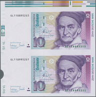 Deutschland - Bank Deutscher Länder + Bundesrepublik Deutschland: Zwei Banknoten Zu 10 DM 1993 Auf U - Sonstige & Ohne Zuordnung