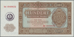 Deutschland - DDR: Seltene Banknote Zu 100 Mark 1955 Militärgeld Ro 378a Mit Handstempel Der NVA Auf - Other & Unclassified