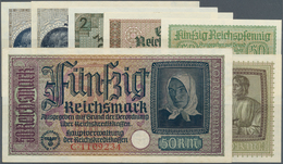 Deutschland - Nebengebiete Deutsches Reich: Set Mit 7 Banknoten Reichskreditkasse Mit 50 Reichspfenn - Otros & Sin Clasificación