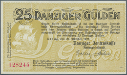 Deutschland - Nebengebiete Deutsches Reich: Danzig: 25 Gulden 1923, Ro.821 In Perfekt Kassenfrischer - Sonstige & Ohne Zuordnung