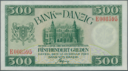 Deutschland - Nebengebiete Deutsches Reich: Danzig: 500 Gulden 1924, Ro.836, Kaum Sichtbare Falte An - Andere & Zonder Classificatie