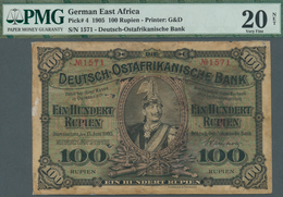 Deutschland - Kolonien: 100 Rupien 1905 P. 4, PMG Graded: 20 VF NET. - Autres & Non Classés