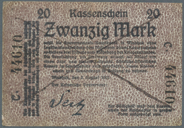 Deutschland - Kolonien: 20 Mark 1914 Seitz Note Ro 944, Mit Strichentwertung In üblicher Erhaltung, - Other & Unclassified