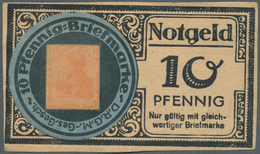 Deutschland - Briefmarkennotgeld: Essen, O. Caspar, Spezial-Möbel-Haus, 10 Pf. Germania Orange, Brie - Andere & Zonder Classificatie