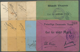 Deutschland - Notgeld - Elsass-Lothringen: Thann, Oberelsass, Stadt, 50 Pf., 2.8.1914 (3, 2 X Unentw - Sonstige & Ohne Zuordnung