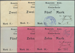 Deutschland - Notgeld - Elsass-Lothringen: Krüt, Oberelsass, Gemeinde, 2 X 2 (versch. Franz. Stempel - Other & Unclassified