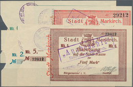 Deutschland - Notgeld - Elsass-Lothringen: Markirch, Oberelsass, Stadt, 0,50, 1, 2, 5 Mark, O. D. (7 - Other & Unclassified