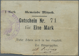 Deutschland - Notgeld - Elsass-Lothringen: Mitzach, Oberelsass, Gemeinde, 1, 5 Mark, O. D., Papier, - Other & Unclassified