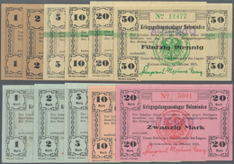 Deutschland - Notgeld - Niedersachsen: Holzminden, Kriegsgefangenenlager, 1, 2 Pf. (Siegel Rot), 5, - [11] Local Banknote Issues