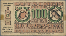 Deutschland - Notgeld - Rheinland: Crefeld, Innungshaus, 100 Pf., 8. - 31.10.1921, Ohne Stempel, Erh - Lokale Ausgaben