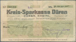 Deutschland - Notgeld - Rheinland: Düren, Kreissparkasse, 50 Mrd. Mark, 31.10.1923, Eigenscheck, Wer - [11] Lokale Uitgaven