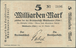 Deutschland - Notgeld - Thüringen: Mühlhausen, Kreisausschuss Und Kreissparkasse, 5, 10 Mrd. Mark, 3 - [11] Local Banknote Issues