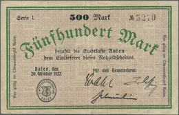 Deutschland - Notgeld - Württemberg: Aalen, Stadt, 500 Mark, 20.10.1922, Gebraucht; 4 X 500 Tsd. Mar - [11] Emissioni Locali