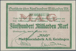 Deutschland - Notgeld - Württemberg: Geislingen, Amtskörperschaft, 5, 20, 50 Mark, November 1918, Er - Lokale Ausgaben