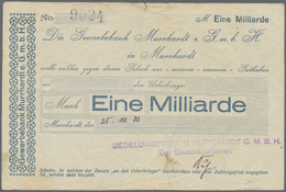 Deutschland - Notgeld - Württemberg: Murrhardt, Gewerbebank, Aussteller Louis Schweizer, 500 Mio.,1 - Lokale Ausgaben