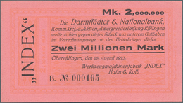 Deutschland - Notgeld - Württemberg: Oberesslingen, INDEX Hahn & Kolb, 1, 2 Mio. Mark, 28.8.1923, Er - [11] Local Banknote Issues