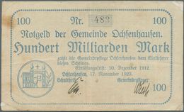Deutschland - Notgeld - Württemberg: Ochsenhausen, Gemeinde, 5, 10, 20 Mrd. Mark, 27.10.1923, 2 X 10 - [11] Emisiones Locales
