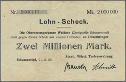 Deutschland - Notgeld - Württemberg: Schussenried, Staatl. Württb. Torfverwaltung, Lohnschecks, Von - [11] Local Banknote Issues