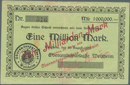 Deutschland - Notgeld - Württemberg: Welzheim, Oberamtssparkasse, 3 X 100, 2 X 500 Tsd., 1 Mio. Mark - [11] Local Banknote Issues