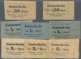 Deutschland - Notgeld - Ehemalige Ostgebiete: Christburg, Westpreußen, -.50 (2), 1 (3), 2 (3) Mark, - Autres & Non Classés