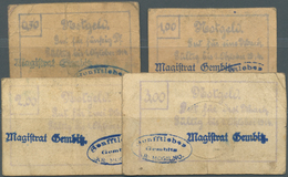 Deutschland - Notgeld - Ehemalige Ostgebiete: Gembitz, Posen, Magistrat, 50 Pf., 1, 2, 3 Mark, O. D. - Altri & Non Classificati