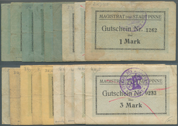 Deutschland - Notgeld - Ehemalige Ostgebiete: Pinne, Posen, Magistrat, 1/2 (6), 1 (4), 2 (4), 3 (4) - Autres & Non Classés