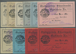 Deutschland - Notgeld - Ehemalige Ostgebiete: Scheidemühl, Posen, Magistrat, 1 (3), 2.50 (2), 5 Mark - Altri & Non Classificati