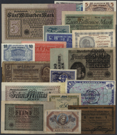 Deutschland - Sonstige: 5 Sammelalben Mit Insgesamt 415 Banknoten Mit Doubletten Dabei Deutsches Rei - Autres & Non Classés