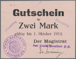 Deutschland - Notgeld - Ehemalige Ostgebiete: Oberschlesien, Notgeld Von 1914, Sammlung Von 66 Versc - Other & Unclassified