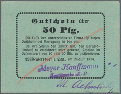Deutschland - Notgeld - Ehemalige Ostgebiete: Schlesien (Niederschlesien), Notgeld Von 1914, 71 Vers - Sonstige & Ohne Zuordnung