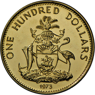 Bahamas - Anlagegold: Independence Serie 1973 Aus 750/1000 Gold: 10 Dollars, KM# 40.1 (1,45g), 20 Do - Bahama's