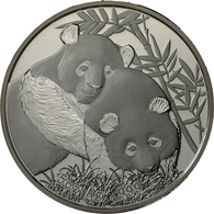 China - Volksrepublik: Lot 2 Medaillen: 1 X 1 OZ Silber Panda 2012 + 1 X 5 OZ Silber Panda Anlässlic - Cina