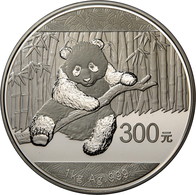 China - Volksrepublik: 300 Yuan 2014, Silber Panda, 1 Kg 999/1000 Silber. Inklusive Zertifikat, Etui - Chine