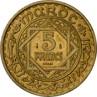 Marokko: 5 Francs AH 1365 "ESSAI-PIEFORT", Bronze-Aluminium, 23,00 G, Lecompte 240, Stempelglanz. - Maroc