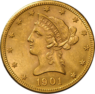 Vereinigte Staaten Von Amerika - Anlagegold: 10 Dollars 1901 (Eagle - Liberty Head Coronet), KM# 102 - Altri & Non Classificati