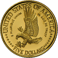 Vereinigte Staaten Von Amerika - Anlagegold: 5 Dollars 1986 W (Half Eagle), 100 Jahre Errichtung Der - Altri & Non Classificati