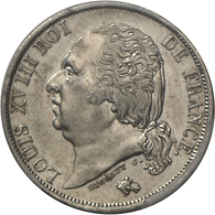 Frankreich: Louis XVIII. 1814-1824: 1 Franc 1824 A, Gadoury 449, Im Holder Von PCGS, Grading Genuine - Other & Unclassified