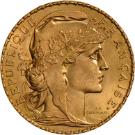 Frankreich - Anlagegold: Dritte Republik 1871-1940: 20 Francs 1911 (Hahn / Marianne), 6,46 G, 900/10 - Other & Unclassified