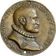 Italien: Bronzemedaille 1586 (Opus Domenico Paggini), Auf Domenico Fontane 1543-1607, Italienischer - 1900-1946 : Vittorio Emanuele III & Umberto II