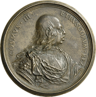 Italien: Toscana-Grossherzogtum, Cosimo III. Von Medici, 1670-1723: Bronzegussmedaille O. J. (1719), - 1900-1946 : Víctor Emmanuel III & Umberto II