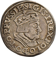Polen: Danzig, Sigismund I. 1506-1548: Dreigröscher (Trojak) 1536. Gekrönte Büste Nach Rechts / Wert - Poland