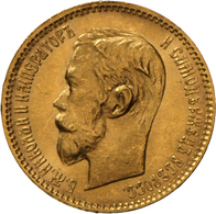 Russland - Anlagegold: Nikolaus II. 1894-1917: 5 Rubel 1902, St. Petersburg, Friedberg 180, Harris 4 - Russia