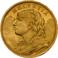 Schweiz - Anlagegold: 20 Franken 1900 B (Vreneli), KM# 35.1, 6.45 G, 900/1000 Gold, Auflage Nur 400. - Andere & Zonder Classificatie
