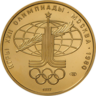 Sowjetunion - Anlagegold: Olympiade Moskau 1980: Set Von 4 X 100 Rubel Aus Gold Der Jahrgänge 1977 ( - Rusland