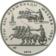 Sowjetunion: Olympiade Moskau 1980: Set Von 5 X 150 Rubel Aus Platin Der Jahrgänge 1977 (Y#152 - 2x) - Russland