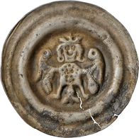 Tschechien: Böhmen, Mähren Und Erzgebirge, Wenzel II. 1278-1305: Brakteat O. J., Prag, Cach 874, Slg - Repubblica Ceca