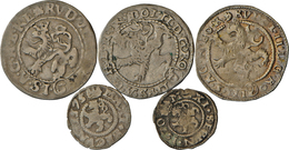 Tschechien: Böhmen, Maximilian II. 1564-1576: 2 X Weißpfennig 1575, 1570; Rudolf II. 1576-1612: 3 X - Repubblica Ceca